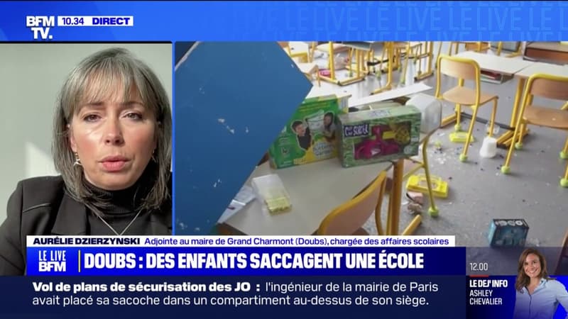Aurélie Dzierzynski (adjointe au maire de Grand-Charmont dans le Doubs), sur l'école saccagée: Nous sommes à une estimation de 30.000 euros de dégâts