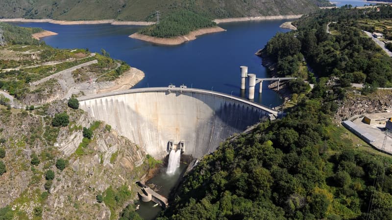 Le barrage d'Alto Lindoso (Nord du Portugal) a contribué à la production d'énergie hydroélectrique du pays.