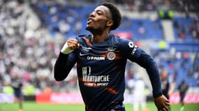 Elye Wahi avec Montpellier, à Lyon le 7 mai 2023