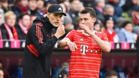 Thomas Tuchel et Benjamin Pavard avec le Bayern en 2023.