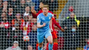 Kevin De Bruyne lors de Liverpool-Manchester City en octobre 2021