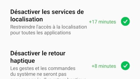 Dans les réglages de la batterie, le Xiaomi 13 Pro vous conseille pour faire durer la batterie plus longtemps Dans les réglages de la batterie, le Xiaomi 13 Pro vous conseille pour faire durer la batterie plus longtemps