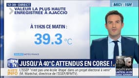 39,3°C ! Un nouveau record de chaleur battu ce matin à Ajaccio