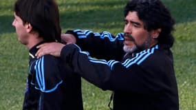 Lionel Messi et Diego Maradona