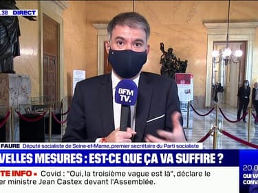 Nouvelles annonces à l'Assemblée: Olivier Faure (PS) assure qu'il ne votera pas et dénonce une "mise en scène" du gouvernement