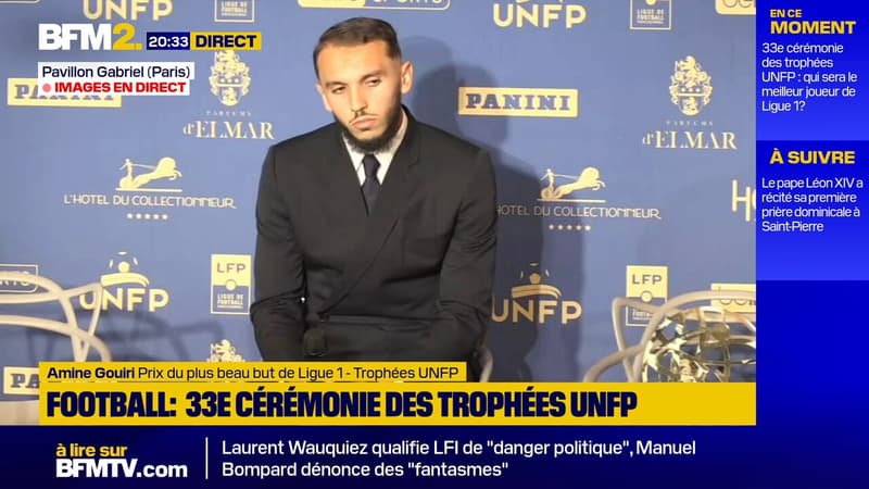 Amine Gouiri remporte le prix du plus beau but de Ligue 1 aux Trophées UNFP