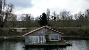 Chalets flottants de l'étang de la Galiotte, le 13 mars 2025
