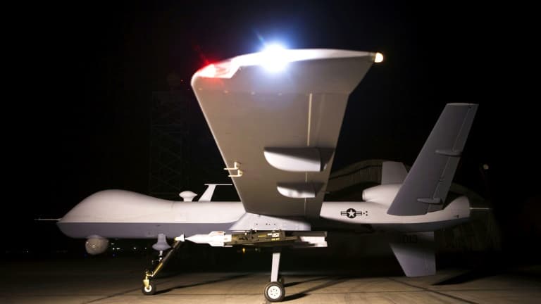 Un drone tueur MQ-9 Reaper de de l'US Air Force sur une base d'Afghanistan  (photo d'illustration)