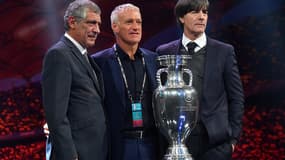 Deschamps entouré par Fernando Santos et Joachim Low