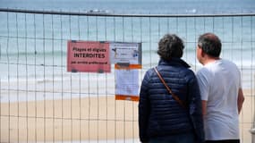 La plage de Saint-Malo, fermée au public, le 4 mai 2020.