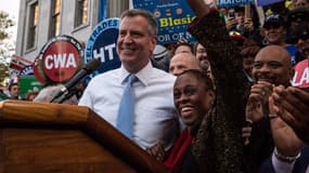 Bill de Blasio et son épouse Chirlane McCray.