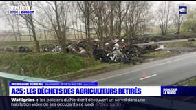 Nord: plus de 4.000 mètres cubes de déchets entassés sur l'A25 après la mobilisation des agriculteurs