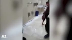 Totale humilité, Mane filmé en train de laver les toilettes d'une mosquée