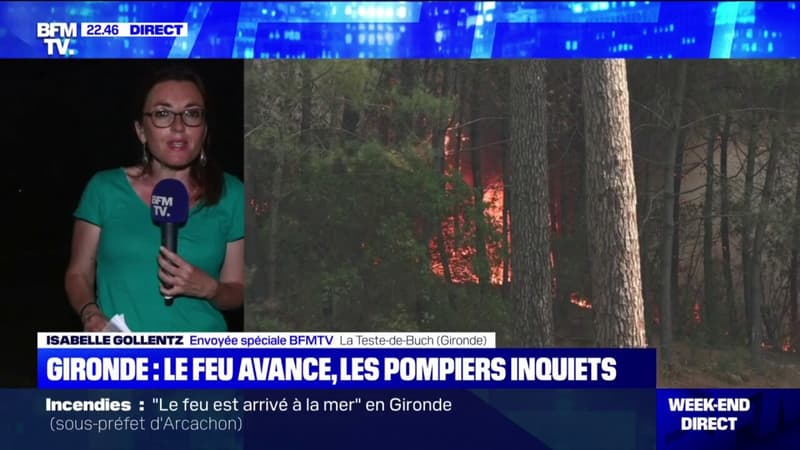 En Gironde, le feu avance et les pompiers sont inquiets