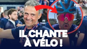 PSG : Luis Enrique chante et remercie les supporters... en pleine sortie à vélo !