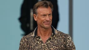 Hervé Renard en visite en Côte d'Ivoire pendant la CAN, le 24 janvier 2024
