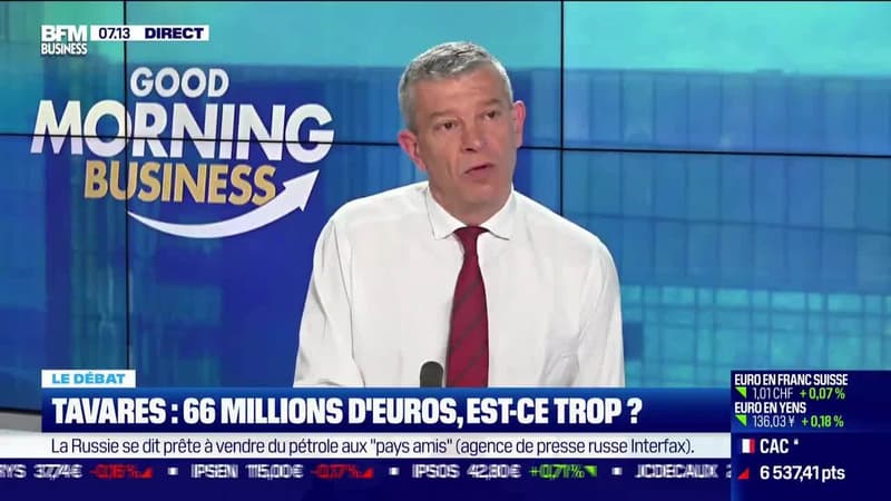 Le débat : 66 millions d'euros de Tavares, est-ce trop ? par Jean-Marc Daniel et Nicolas Doze - 13/04