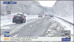 Neige: la situation se débloque sur la N118 en Ile-de-France