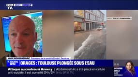 Météo: la ville de Toulouse touchée par des orages, de fortes pluies et des inondations