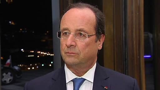 François Hollande en visite en Géorgie, le 13 mai 2014.