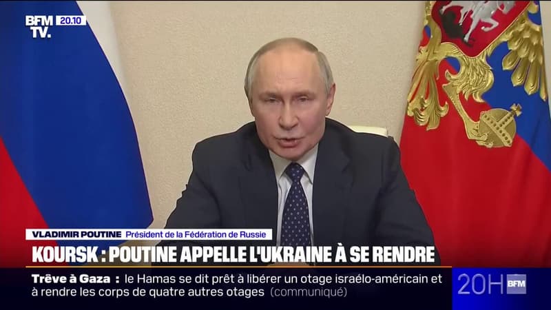 Vladimir Poutine à propos des soldats ukrainiens situés dans la région de Kourks: 