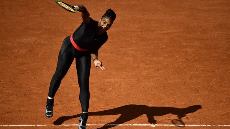 Serena Willias avec sa fameuse combinaison à Roland Garros.