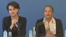 Najat Vallaud Belkacem et Christiane Taubira le 4 mai à Grenoble.