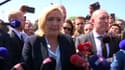 Marine Le Pen dans la Somme, le 21 avril 2022.