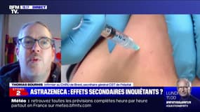 Vaccin AstraZeneca: pour Thomas Bourhis, infirmier au CHRU de Brest, "les effets secondaires ont été manifestement sous-évalués"