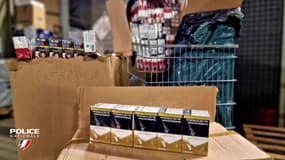 La police nationale a saisi 2.500 paquets de cigarettes et des médicaments à Cergy, vendredi 24 octobre.