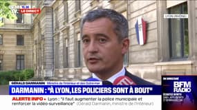 Gérald Darmanin, à Lyon: "C'est difficile pour [les policiers] de ne pas se sentir soutenus par leur maire"