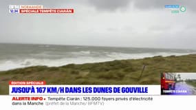 Tempête Ciaran: des rafales jusqu'à 167 km/h enregistrés à Gouville-sur-Mer