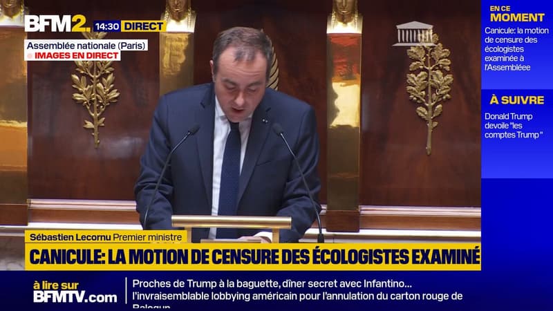 "Personne n'est dupe": Sébastien Lecornu fustige une "motion [qui] vise à éprouver les rapports de forces, à gauche"