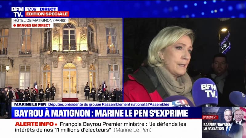 François Bayrou à Matignon: Marine Le Pen ne veut pas 