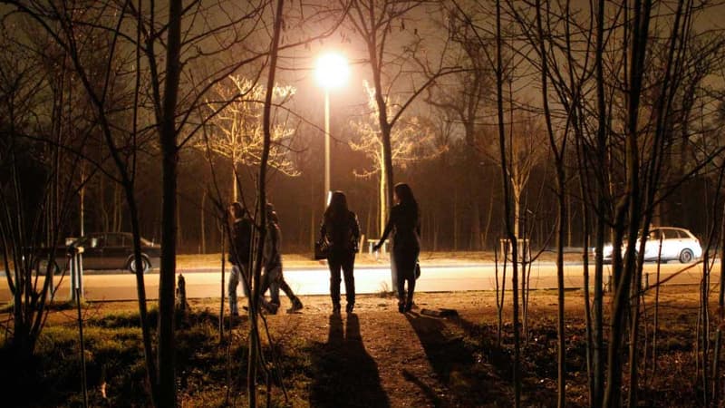 Prostituées dans le Bois de Boulogne à Paris le 2 mars 2012.