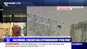Michel Virlogeux (ingénieur en pont et chaussées): "À l'époque où le pont de Baltimore a été conçu, on n'était pas encore conscient du risque des chocs de bateaux"