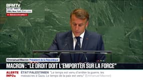 "Rien, rien ne justifie plus la poursuite de la guerre à Gaza", fustige Emmanuel Macron