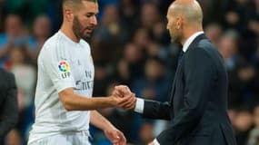 Karim Benzema et Zinedine Zidane 