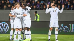 Olivier Giroud et les Bleus lors du match Islande-France, le 11 octobre 2019