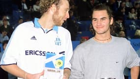 Roger Federer (à droite) et Marc Rosset