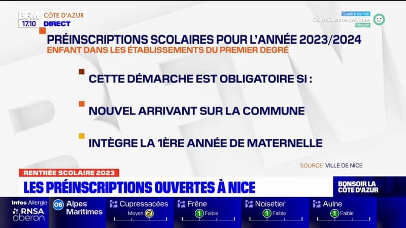 Nice: les préinscriptions ouvertes pour la future rentrée scolaire