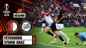 Résumé : Feyenoord 6-0 Sturm Graz - Ligue Europa (J2)