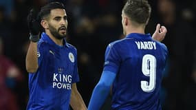 Riyad Mahrez et Jamie Vardy