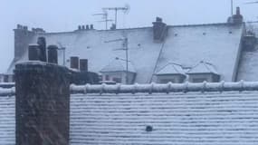 Image de la neige tombée mercredi 26 février au matin à Rambouillet Yvelines)