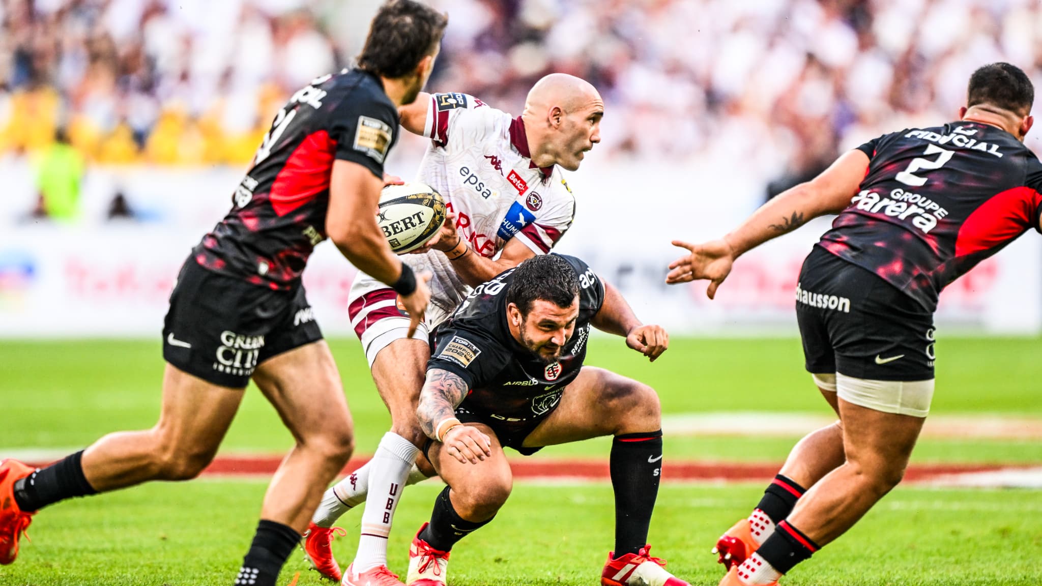 Maxime Lucu lors de la finale de Top 14, le 28 juin 2025.