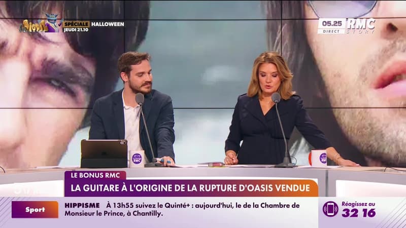 Le bonus RMC : La guitare à l'origne de la rupture d'Oasis vendue - 27/10