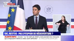 Gabriel Attal sur les stations de ski: "Le 7 janvier n'a pas été annoncée comme une date de réouverture"
