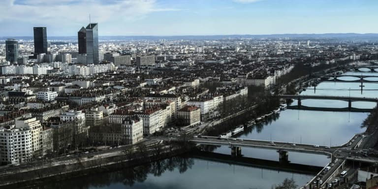 Vue aérienne de Lyon le 5 mars 2025