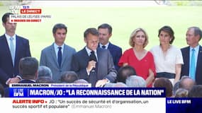 JO:"Ce qui a été fait, c'est une prouesse inédite dans notre histoire en matière de sécurité", estime Emmanuel Macron