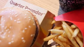 Un menu "Quarter Pounder" dans un McDonald's de New York, le 23 octobre 2024